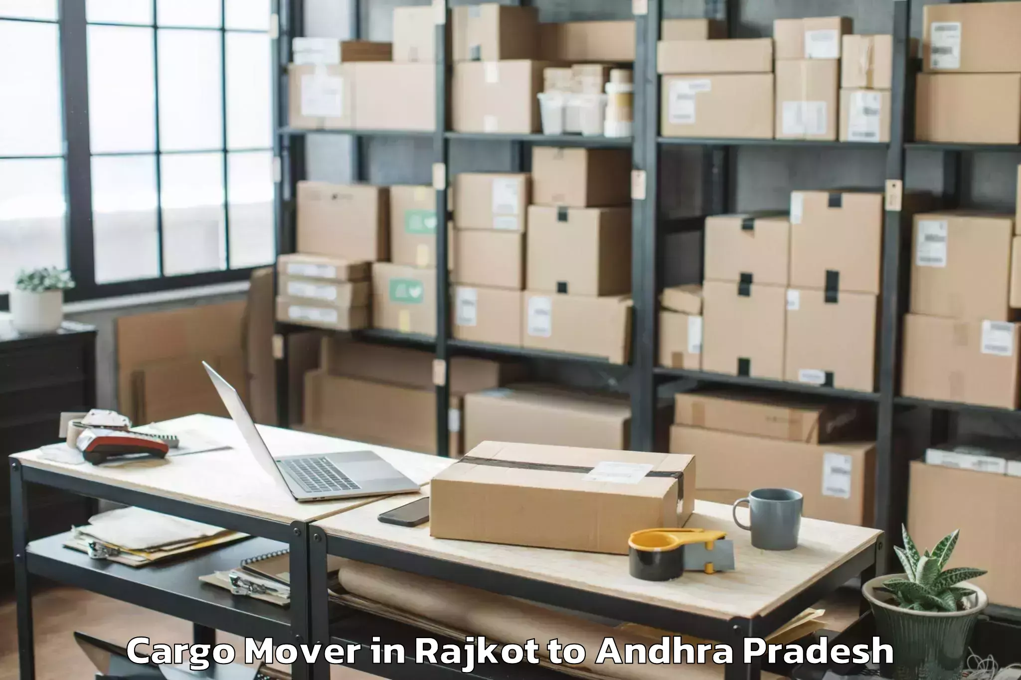 Book Rajkot to Merakamudidam Cargo Mover Online